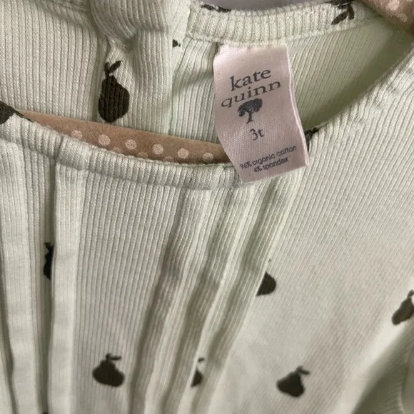 Kate Quinn Kids Green Dress with Pear Print - Picture 2 of 5